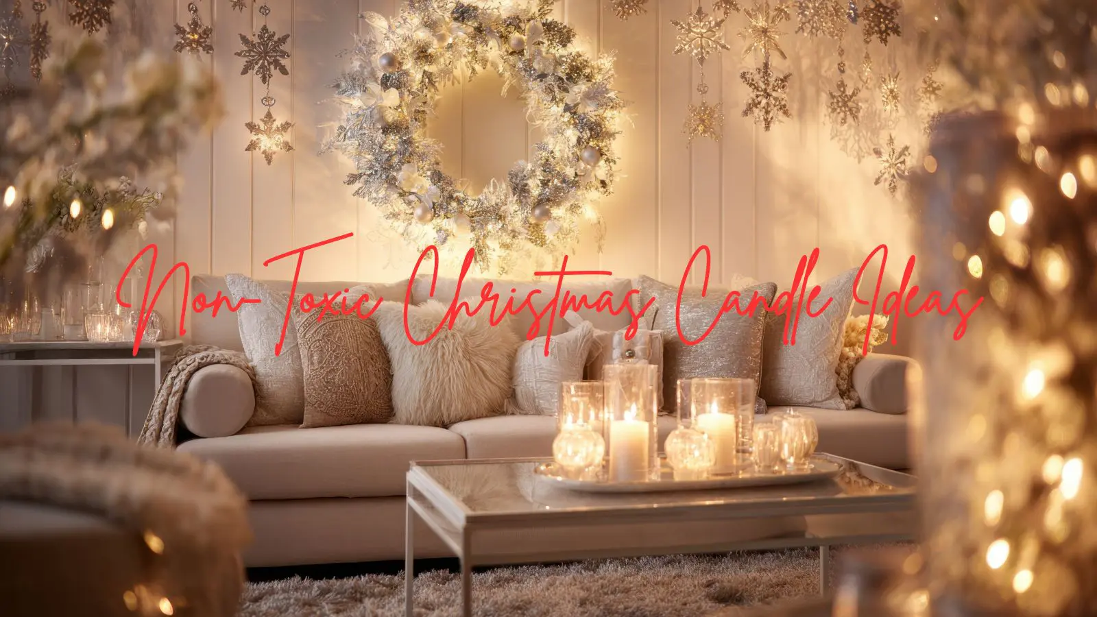 Non Toxic Xmas Candle Ideas in living room