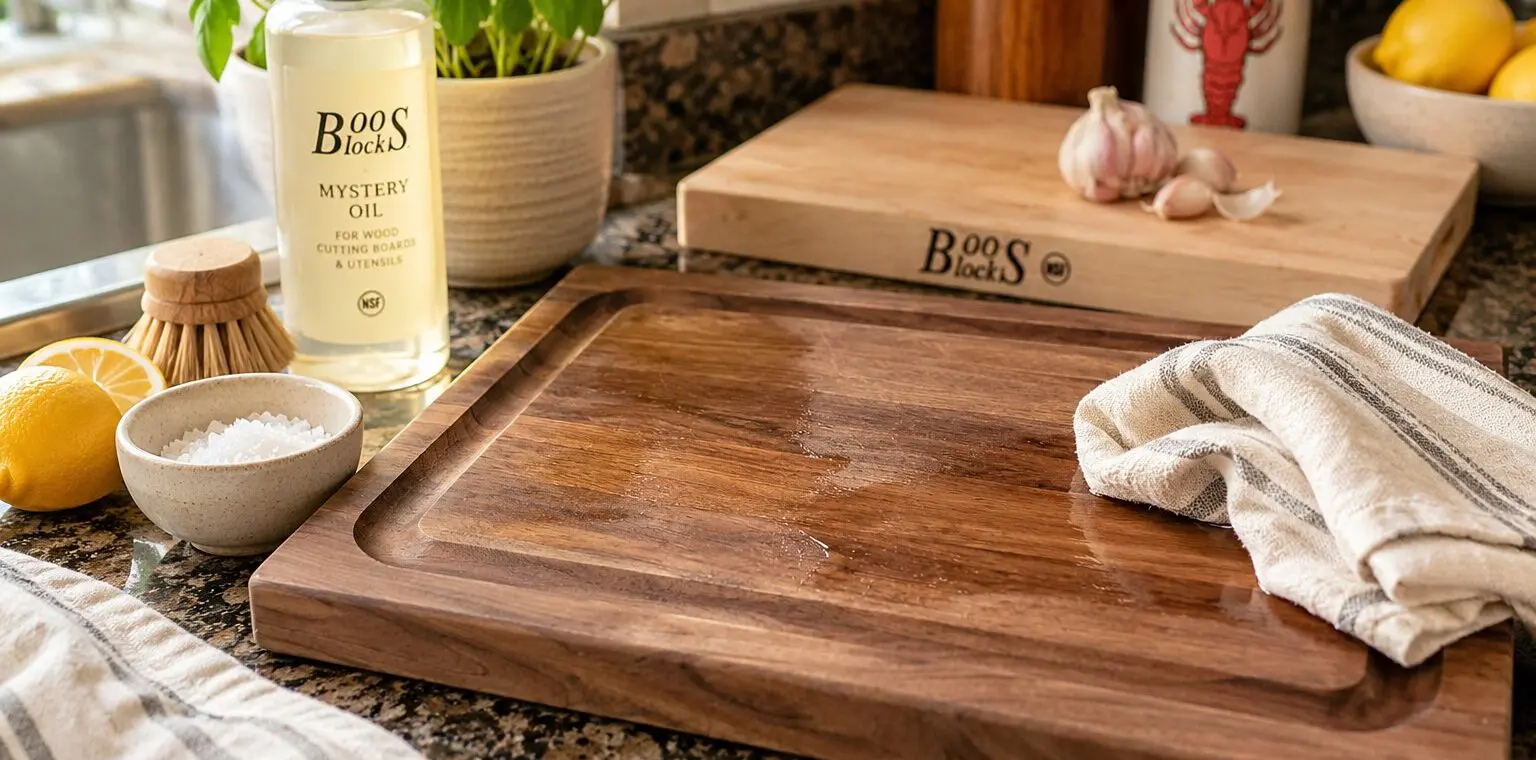 how to clean a wooden cutting board