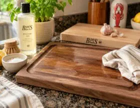 how to clean a wooden cutting board