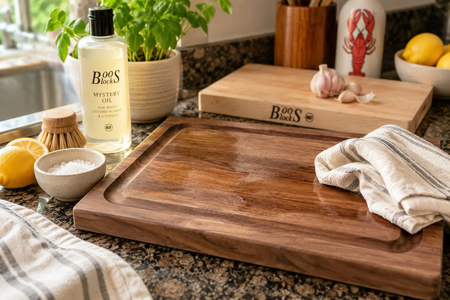 how to clean a wooden cutting board