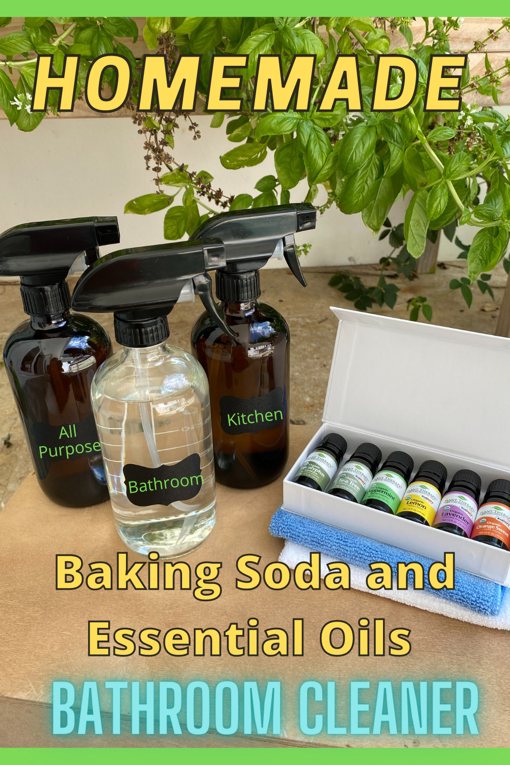 How to Make Essential Oil and Baking Soda DIY Bathroom Cleaner Living