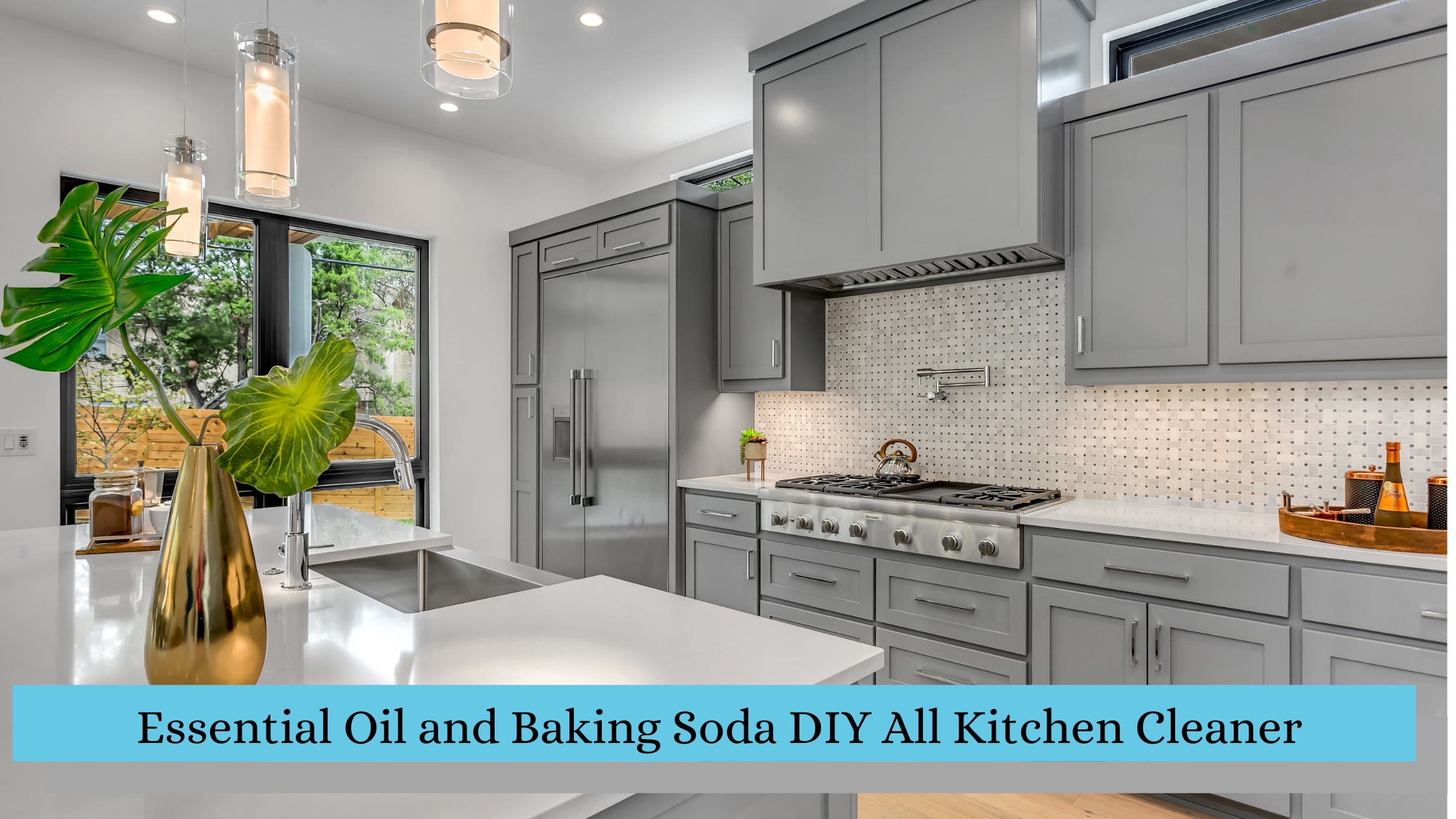 Essential Oil and Baking Soda DIY kitchen Cleaner